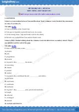 Đề thi học kì 1 Tiếng Anh 7 Right on! - Đề số 10
